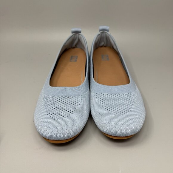 Fit Flop Allegro Knit Blue Ballet Flats Round Toe Slip On Comfort Shoe Women’s 9 - Picture 4 of 8